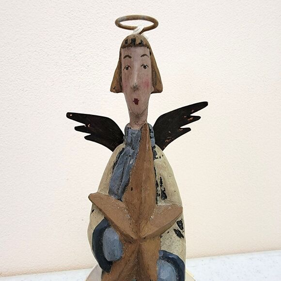 Greg Guedel Bethany Lowe Angel With Star Primitive Spanish Style Christmas Decor - Picture 2 of 12